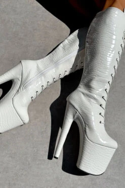 Hella Heels Ghosted Knee High Boots - 8inch -Rad Store IMG 0573