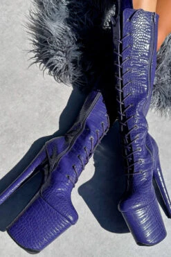 Hella Heels Play Dead Knee High Boots - 8inch -Rad Store IMG 0654