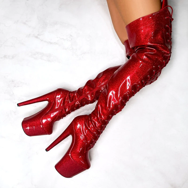 Hella Heels The Glitterati Thigh High 8inch Boots - Kansass 5 Hella Heels The Glitterati Thigh High 8inch Boots - Kansass - Image 3