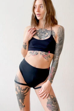 Pole Addict Bliss Garter Shorts - Black -Rad Store IMG 4425