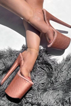 Rad Store 28 Hella Heels 8inch Stilettos - Rose Gold