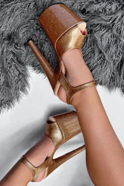 Hella Heels The Glitterati 8inch Stilettos - Oh Honey -Rad Store IMG 7336