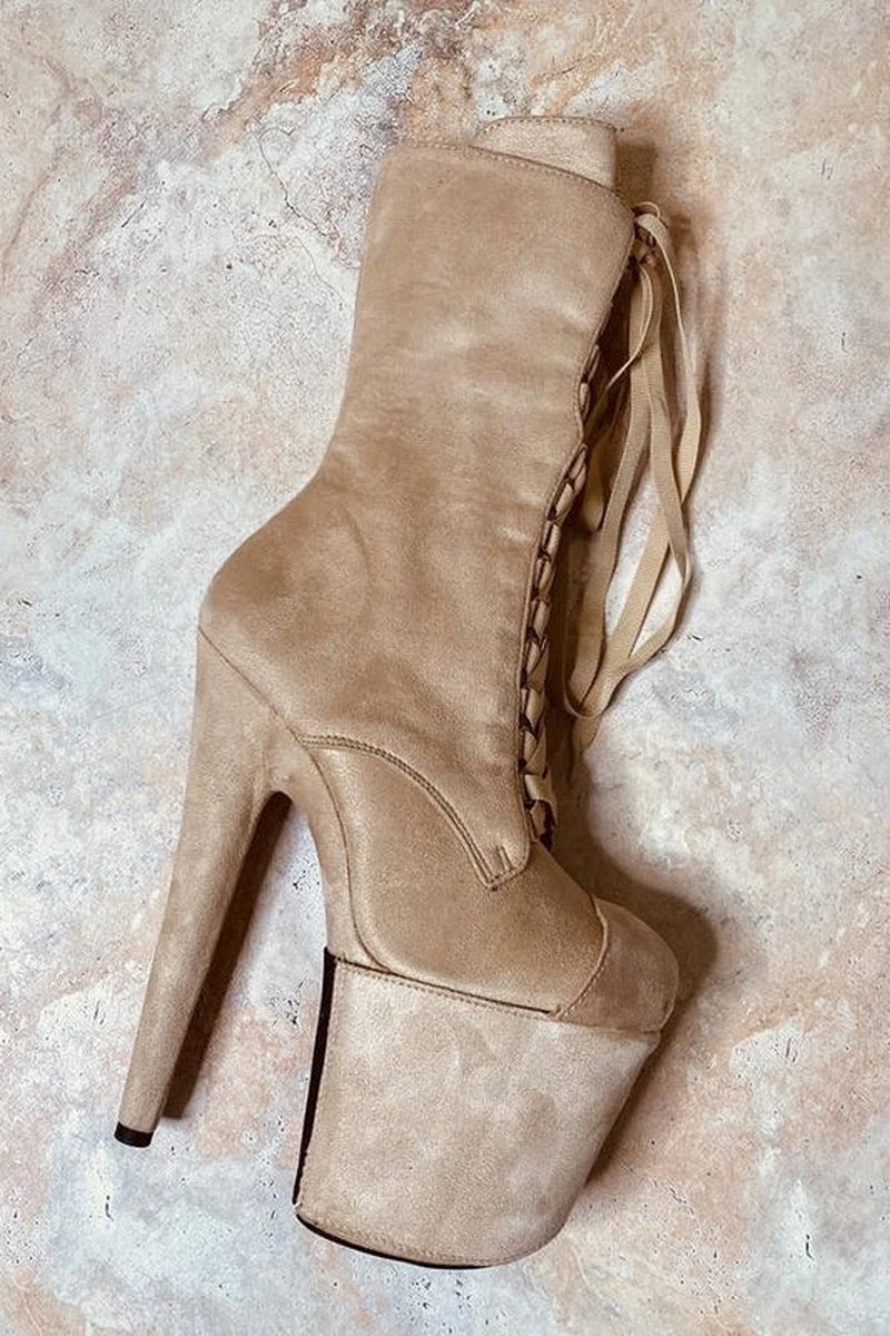 Hella Heels Classique Shoe Protector - Sand Faux Suede 4 Hella Heels Classique Shoe Protector - Sand Faux Suede - Image 2