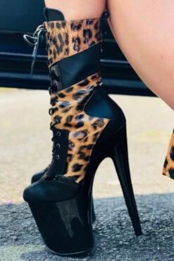 Hella Heels EmpireKicks 8inch Boots - Black -Rad Store KicksBlackLeopard5 1
