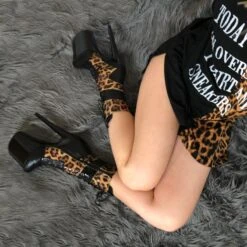 Hella Heels EmpireKicks 8inch Boots - Black -Rad Store Kicks Black Leopard 8 inch 1 1512x 2ded02cf 236c 4df0 aa1d ecd6b51f1fbb