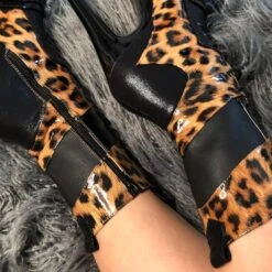 Hella Heels EmpireKicks 8inch Boots - Black -Rad Store Kicks Black Leopard 8 inch 4 1512x 79687291 2576 42ec affe 74c11f5875c0