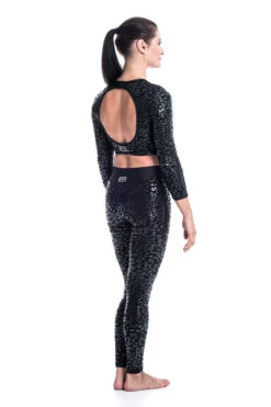 Paradise Chick Superhero Series Ultra Grip Crop Top - Black Leopard -Rad Store MG 1771 copy