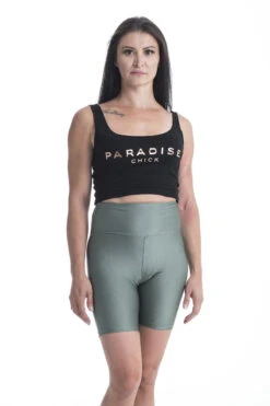 Paradise Chick Biker Shorts - Army Green -Rad Store MG 2042