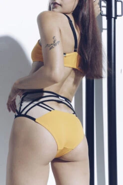 MilaKrasna Pia Top - Marigold -Rad Store MilaKrasna poledance silvia bottom marigold back lookbook