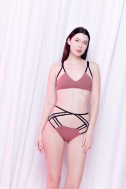 MilaKrasna Silvia Bottoms - Dark Rose -Rad Store MilaKrasna poledance silvia top darkrose front lookbook