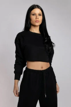 CXIX Oversized Cropped Jumper - Black 11 CXIX Oversized Cropped Jumper - Black -Rad Store Oversized Black20 08 20CreaturesofXIXEcom 44 1