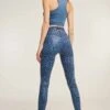 Paradise Chick Superhero Series Sticky High Waist Leggings - Dusty Blue Leopard