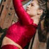 Dragonfly Pavi Crop Top - Velvet Red -Rad Store Pavi velvet red