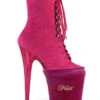 Pleaser USA Shoe Protectors - Hot Pink Velvet -Rad Store PleaserUSAShoeProtectors HotPinkVelvet