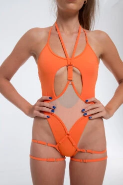 Nona Perkasa Queen Of The Night Body Garter - Salmon/Sand 9 Nona Perkasa Queen Of The Night Body Garter - Salmon/Sand -Rad Store QOTNGarterSalmon01 1