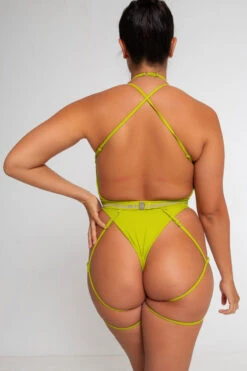 Nona Perkasa Queen Of The Night Body Garter - Vert/Sand -Rad Store QOTNGarterVert05