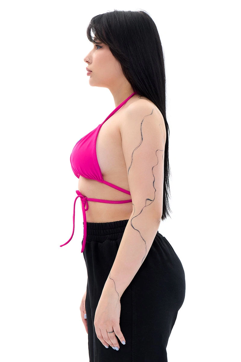 MÆD Bikini Top - Matte Pink 5 MÆD Bikini Top - Matte Pink - Image 3