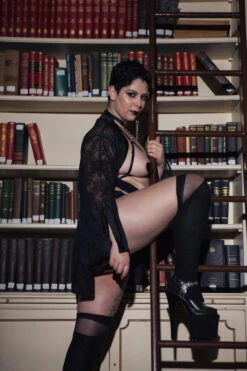 Rolling Over The Knee Transparent Banded Socks - Black (3 Sizes Available) -Rad Store Rolling 369