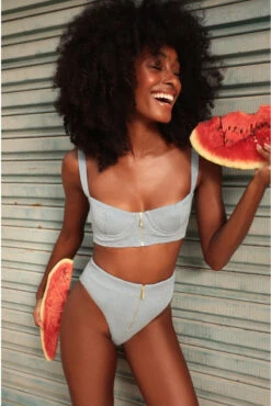 Rolling Britney Shorts - Light Blue Lurex -Rad Store RollingDEZ22 43 copy 1