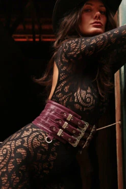 Rolling Triple Buckle Belt Harness - Plum -Rad Store RollingHaras 892 1