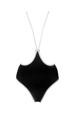 Hamade Activewear Neck Ring High Waisted Bottoms - Black/White Binding 16 Hamade Activewear Neck Ring High Waisted Bottoms - Black/White Binding -Rad Store SS22 03 1