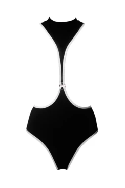 Hamade Activewear Neck Ring High Waisted Bottoms - Black/White Binding 18 Hamade Activewear Neck Ring High Waisted Bottoms - Black/White Binding -Rad Store SS22 05