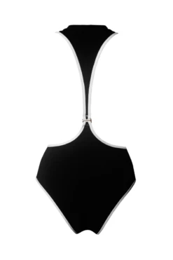 Hamade Activewear Neck Ring High Waisted Bottoms - Black/White Binding 19 Hamade Activewear Neck Ring High Waisted Bottoms - Black/White Binding -Rad Store SS22 06