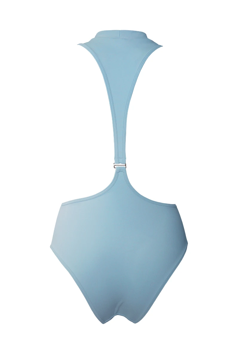 Hamade Activewear Neck Ring High Waisted Bottoms - Light Blue 11 Hamade Activewear Neck Ring High Waisted Bottoms - Light Blue - Image 9