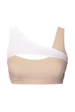 Hamade Activewear Asymmetric Top - Beige -Rad Store SS23 11