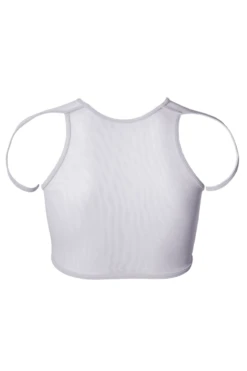 Hamade Activewear High Scoop Neck Crop Top - Light Grey -Rad Store SS23 26