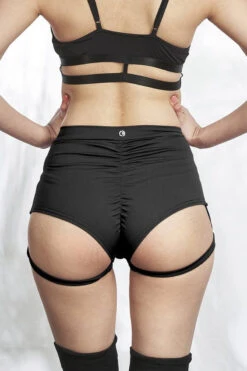 Lunalae Lure You High Waisted Garter Shorts - Black -Rad Store Shot 19 008blackcrop 1