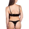 Naughty Thoughts Sinner Vinyl Thong Bottoms - Black -Rad Store SinnerSetBlackback 1
