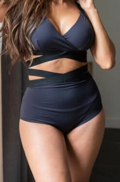 Lunalae Tara High Waisted Bottoms - Recycled Black 10 Lunalae Tara High Waisted Bottoms - Recycled Black -Rad Store TaraHighWaistBottoms1