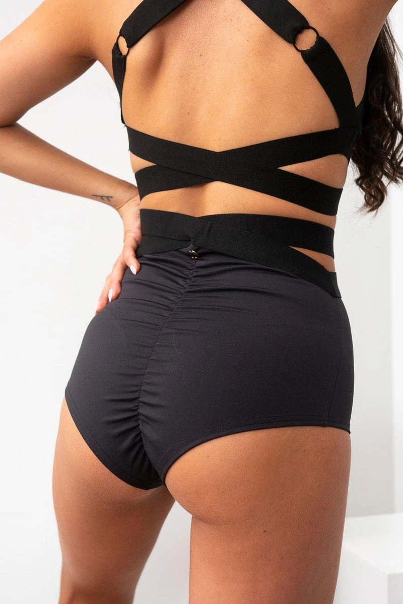 Lunalae Tara High Waisted Bottoms - Recycled Black 6 Lunalae Tara High Waisted Bottoms - Recycled Black - Image 4