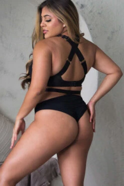 Tatiana Activewear Harley Shorts - Matte Black -Rad Store TatianaActive HarleyLowCutCrossBackSupportivePoleWearSetwithCutOuts 2 3 5f7d1280 185a 4710 8991 1468d4981f12