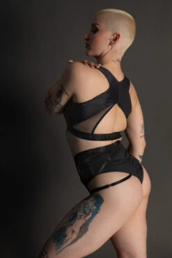 Tatiana Activewear Perla Top - Black -Rad Store TatianaActive PerlaBlackSupportiveHighWaistedPoleWearDancingSet 5457