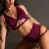 Tatiana Activewear Tokio Top - Wine -Rad Store TatianaActive TokioWineRedBurgundyHighWaistedPoleWearDancingSet 6539
