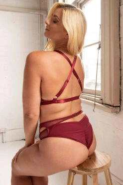 Tatiana Activewear Kaizen Top - Burgundy -Rad Store TatianaActiveKaizenBurgundyPoleWearSet8cropped 0b9576f8 1df2 48cc aa6a 90b4dd81379e