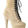 Pleaser USA Adore-1020FS Faux Suede 7Inch Pleaser Boots - Beige 1 Pleaser USA Adore-1020FS Faux Suede 7Inch Pleaser Boots - Beige -Rad Store adore 1020fs befs 1