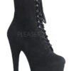 Pleaser USA Adore-1020FS Faux Suede 7Inch Pleaser Boots - Black -Rad Store adore 1020fs bfs