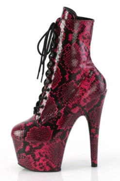 Pleaser USA Adore-1020SPWR 7inch Pleaser Boots - Hot Pink Snake -Rad Store adore 1020sp hpsp m05