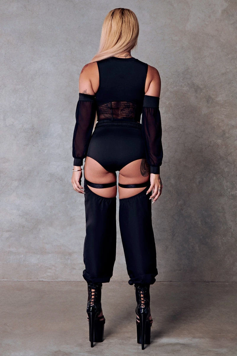 CXIX 119 Corset Top With Sleeves - Black 3 CXIX 119 Corset Top With Sleeves - Black - Image 2