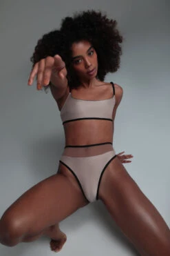 Rolling Vento Glam Reversible Bottoms - Black Lurex / Beige -Rad Store day02rolling1198