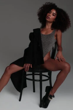 Rolling Glam Bodysuit - Black Lurex -Rad Store day02rolling1238