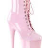 Pleaser USA Flamingo-1020 8inch Pleaser Boots - Patent Baby Pink 2 Pleaser USA Flamingo-1020 8inch Pleaser Boots - Patent Baby Pink -Rad Store flamingo 1020 bp