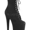 Pleaser USA Flamingo-1020FS Faux Suede 8inch Pleaser Boots - Black -Rad Store flamingo 1020fs bfs