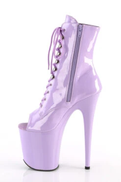 Pleaser USA Flamingo-1021 Peep Toe 8inch Pleaser Boots - Patent Lavender -Rad Store flamingo 1021 lv m13