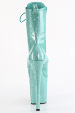 Pleaser USA Flamingo-1040GP 8inch Pleaser Boots - Aqua Glitter -Rad Store flamingo 1040gp aqg m09