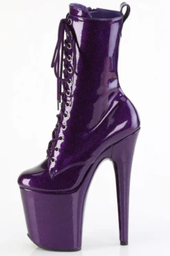 Pleaser USA Flamingo-1040GP 8inch Pleaser Boots - Purple Glitter -Rad Store flamingo 1040gp ppg m05 09b126e0 ecc0 43ed 933d ed7fac9afc05