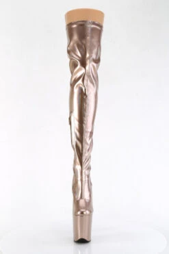 Pleaser USA Flamingo-3000 8inch Thigh High Pleaser Boots - Holographic Rose Gold -Rad Store flamingo 3000hwr rogdhg m01